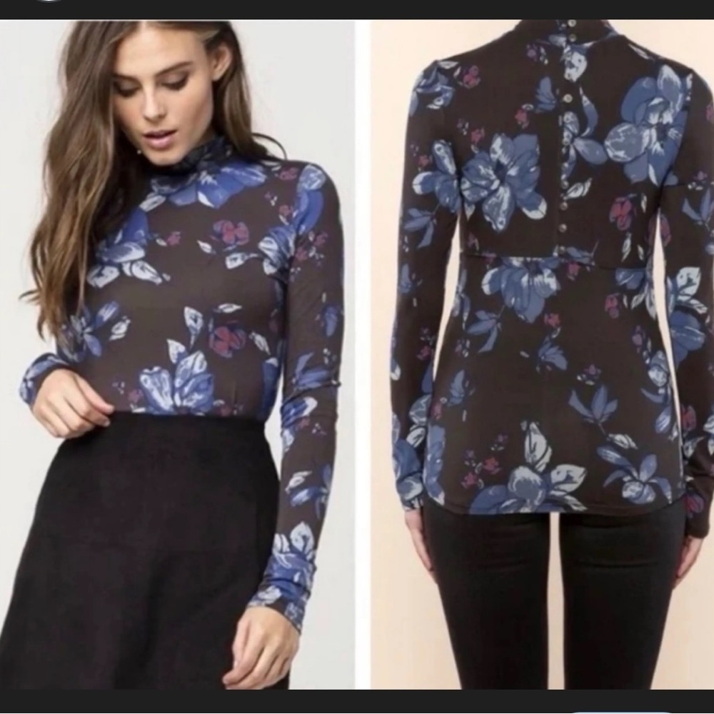Free people floral mock-neck small